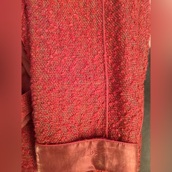 CHANEL Coral Pink Wrap Jacket FR42 (6-8 US). - Picture 8 of 9
